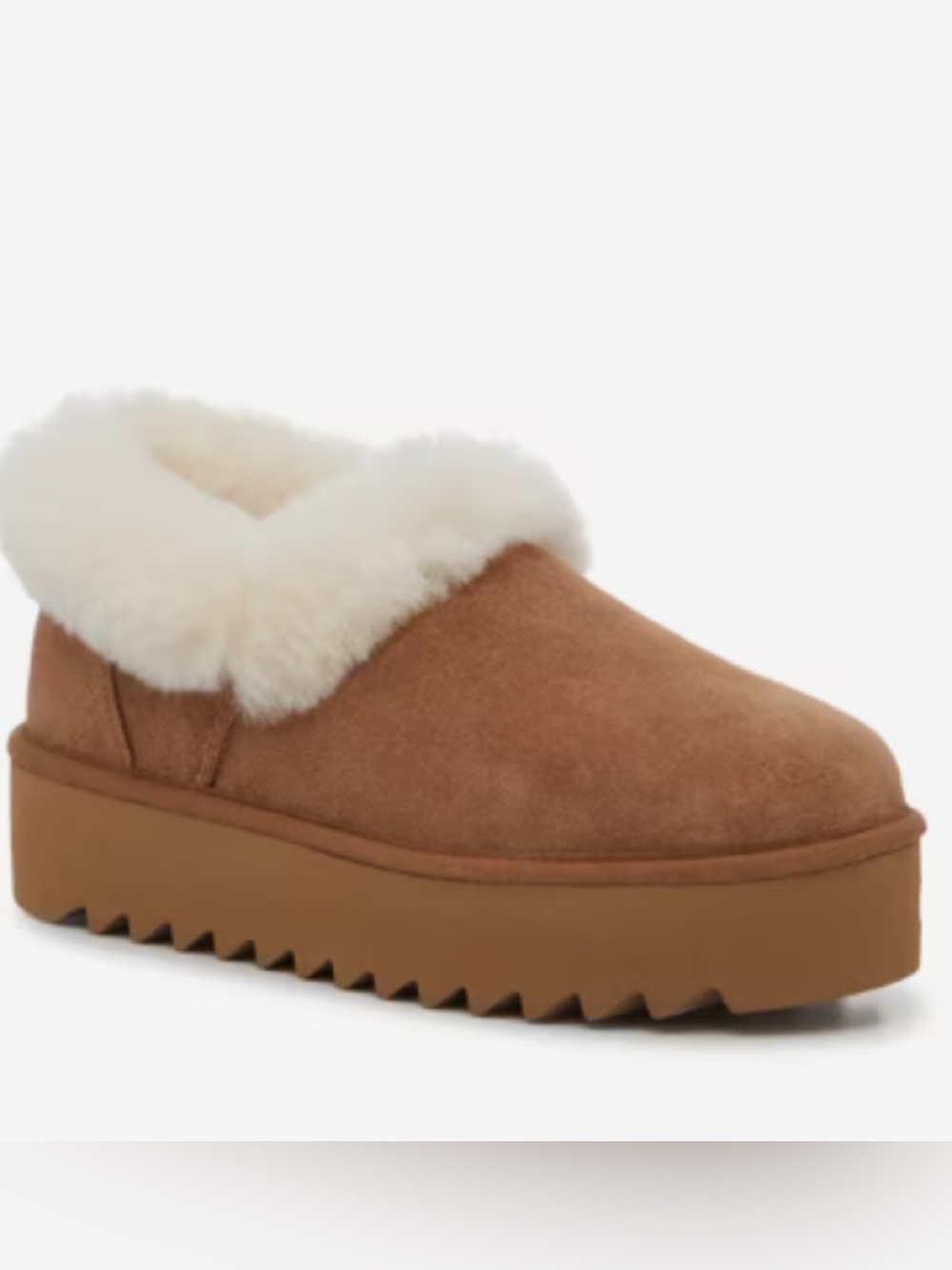 UGG® Nita Genuine Shearling Platform Slipper In Chestnut Women’s Sz 11 NWOB